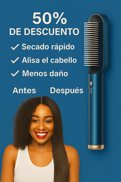 💖 CEPILLO SECADOR 2 EN 1 – Seca, Alisa y Moldea en una sola pasada